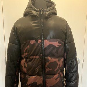 MICHAEL KORS BIG BOYS CAMO-PRINT HOODED PUFFER JACKET